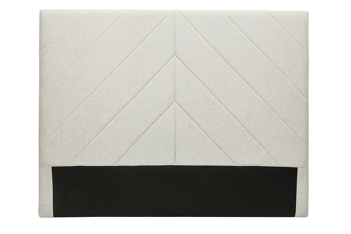 Tête de lit en tissu beige L160 cm AVAH