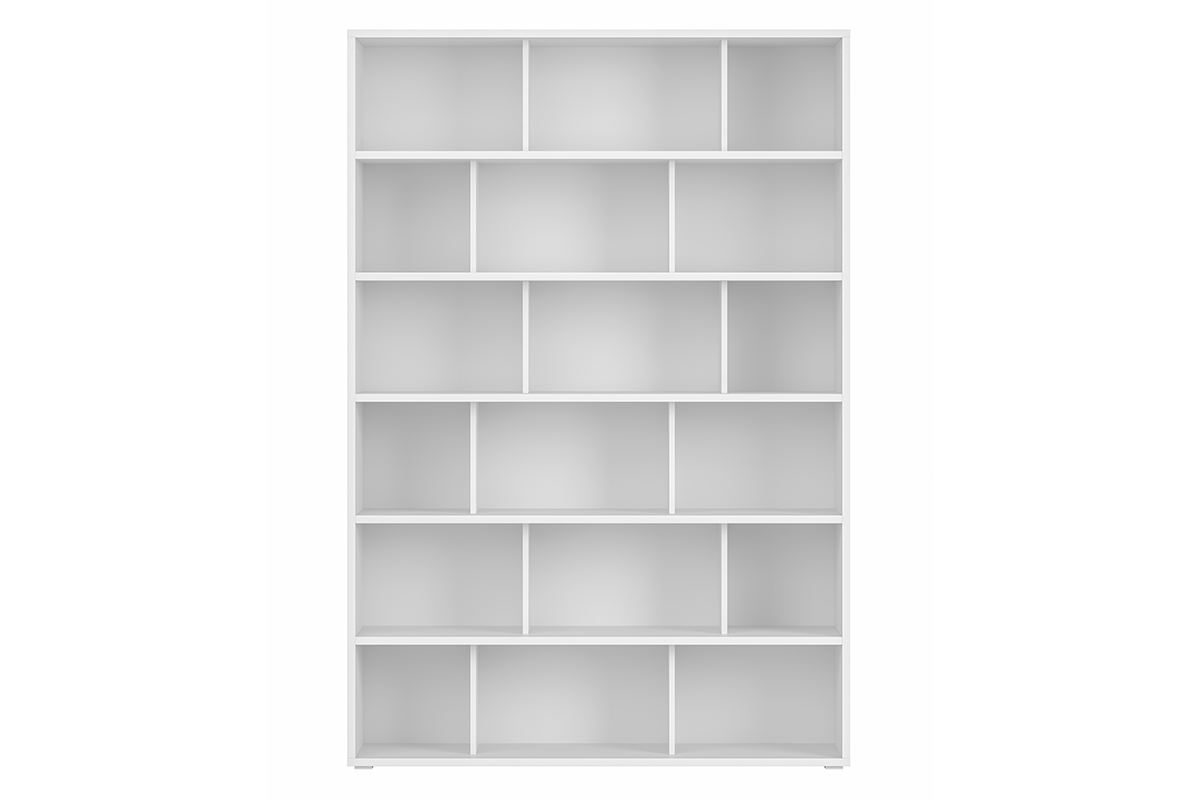 Bibliothèque scandinave blanc mat L140 cm EPURE