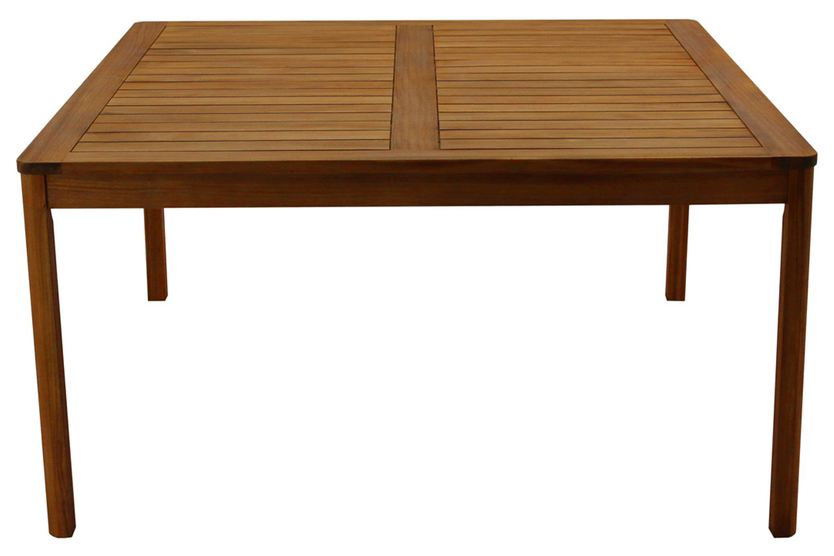 Table de jardin carrée en bois massif L147 cm AKIS