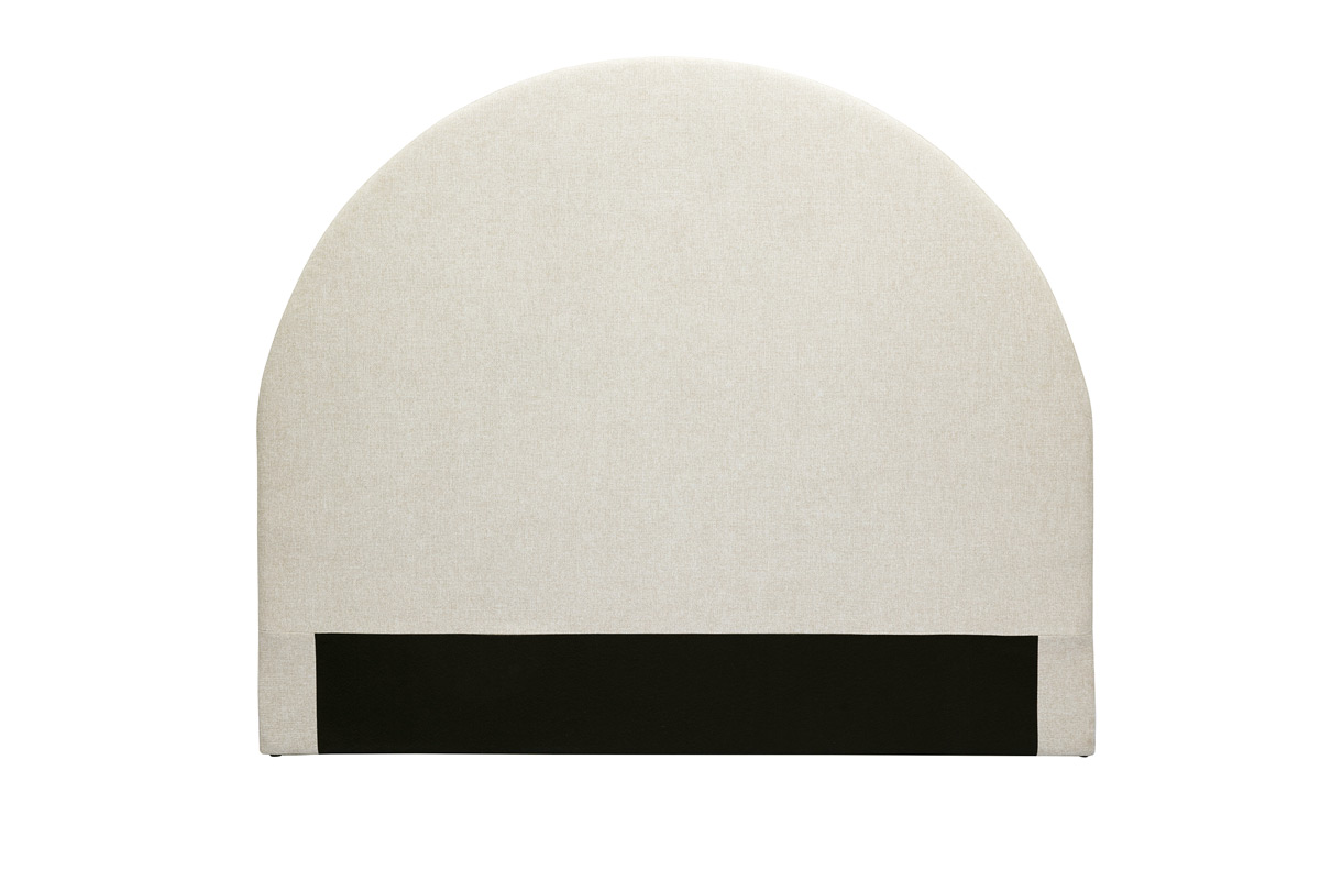 Tête de lit ronde en tissu beige L160 cm NAOMY