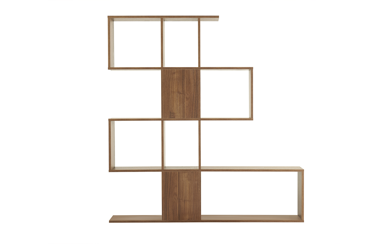 Bibliothèque séparateur design finition bois noyer L139 cm COMO