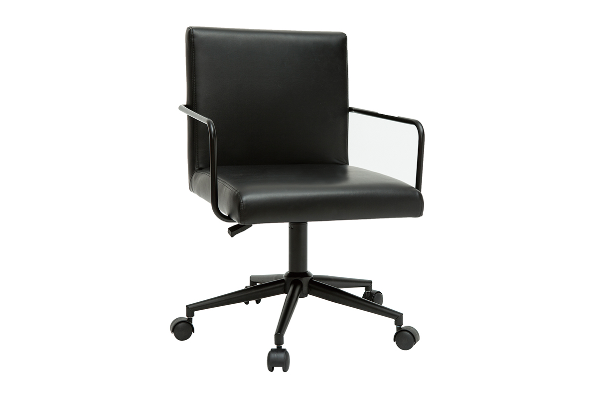 Chaise de bureau à roulettes noire FLOKI