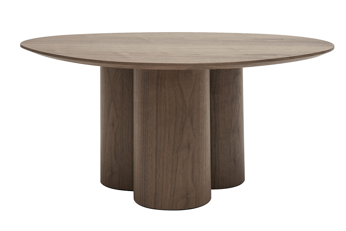 Table basse design bois foncé noyer L78 cm HOLLEN