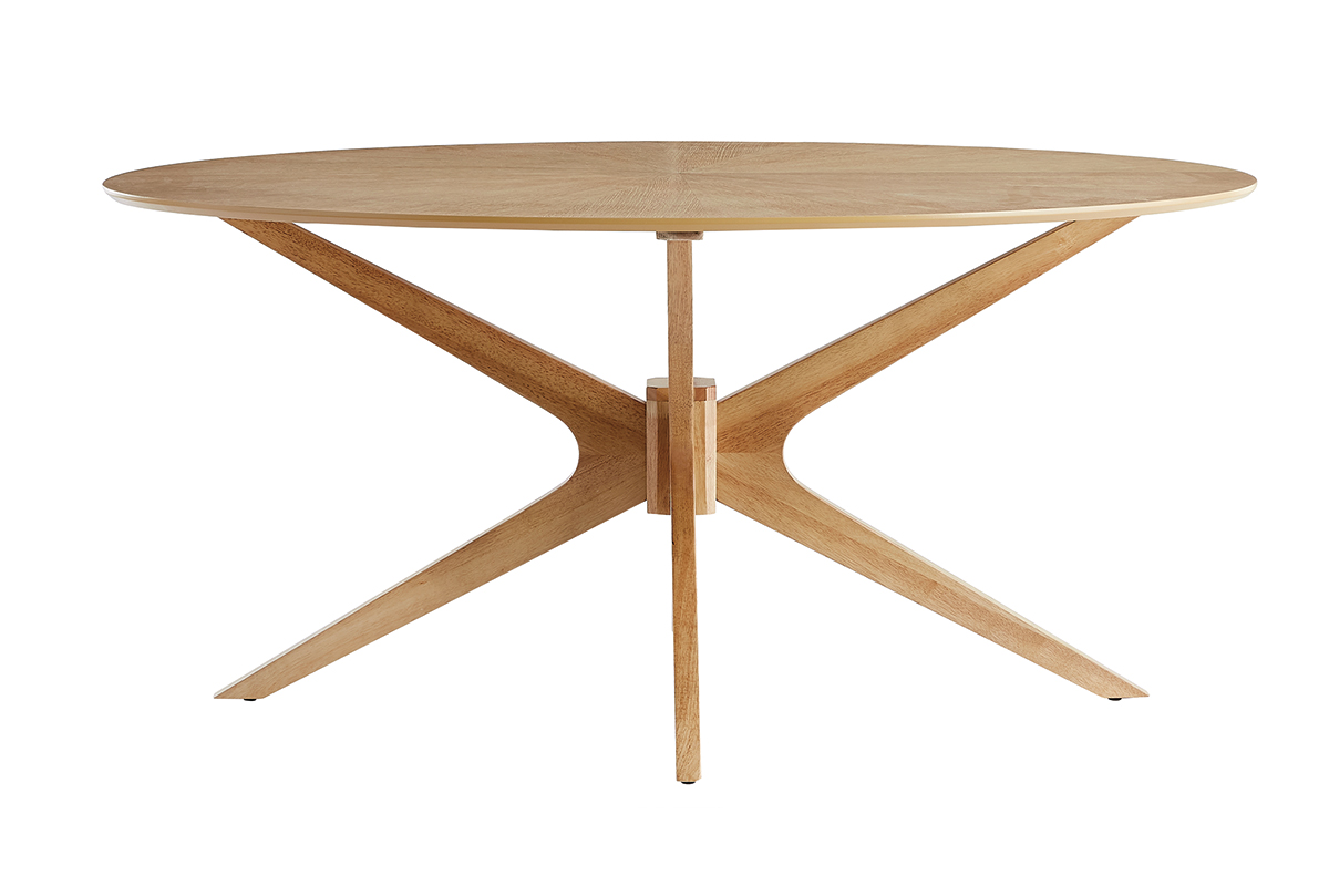 Table à manger design ovale chêne L160 cm DIELLI