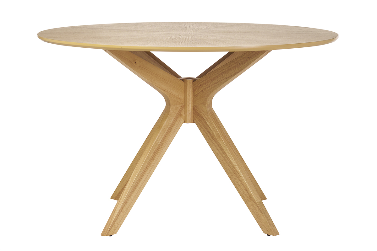Table à manger design ronde chêne D120 cm DIELLI