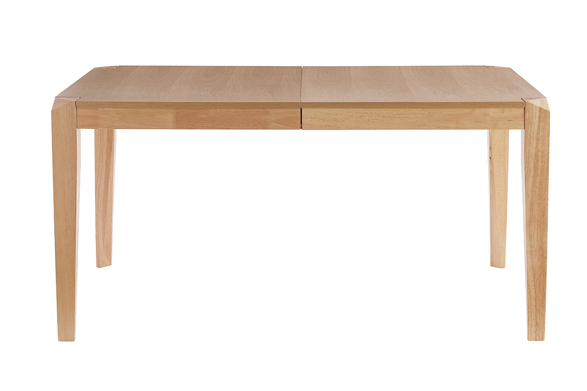 Table extensible rallonges intégrées rectangulaire en bois clair L150-180 cm BOLLY