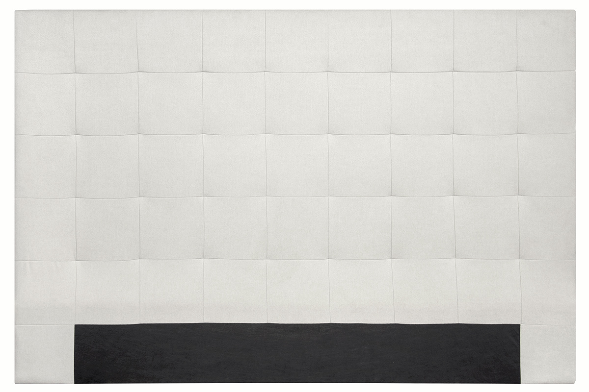 Tête de lit capitonnée en tissu beige clair naturel L180 cm HALCIONA