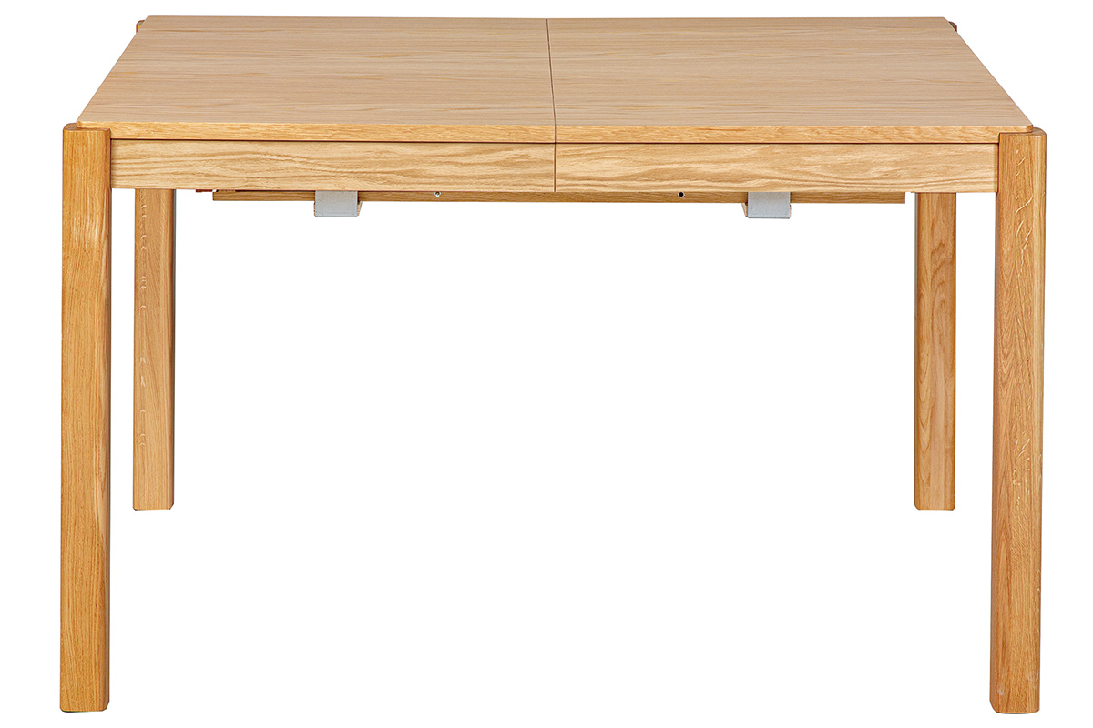 Table à manger extensible rallonges intégrées en bois clair chêne rectangulaire L125-238 cm AGALI