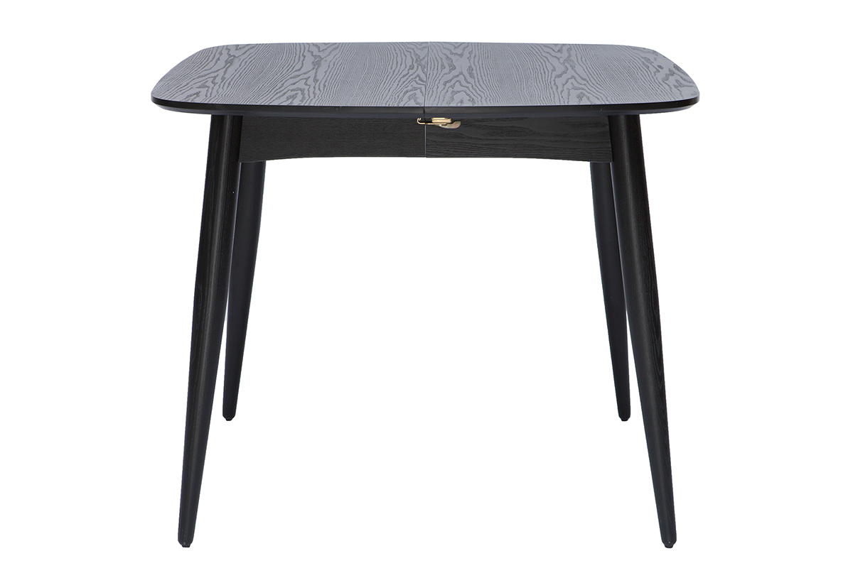 Table à manger extensible carrée en bois noir L90-130 cm NORDECO