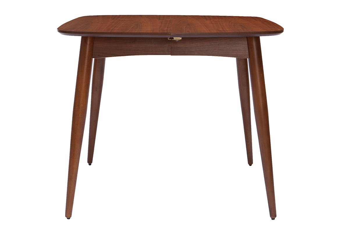 Table à manger extensible carrée en bois foncé L90-130 cm NORDECO