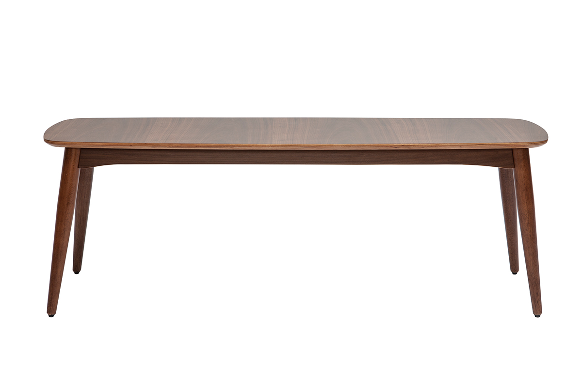 Banc vintage bois foncé noyer L130 cm NORDECO