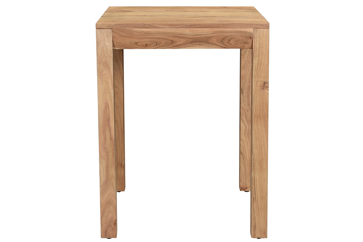 Table de bar haute extensible carrée en bois massif L80-135 cm BALTO
