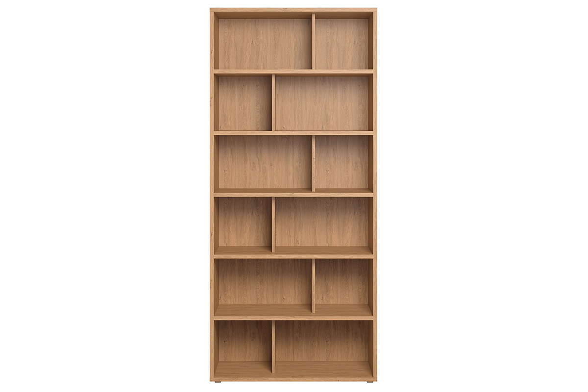 Bibliothèque design finition bois clair chêne L92 cm EPURE