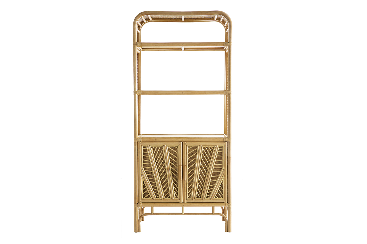 Bibliothèque vintage en rotin naturel L80 cm GALON