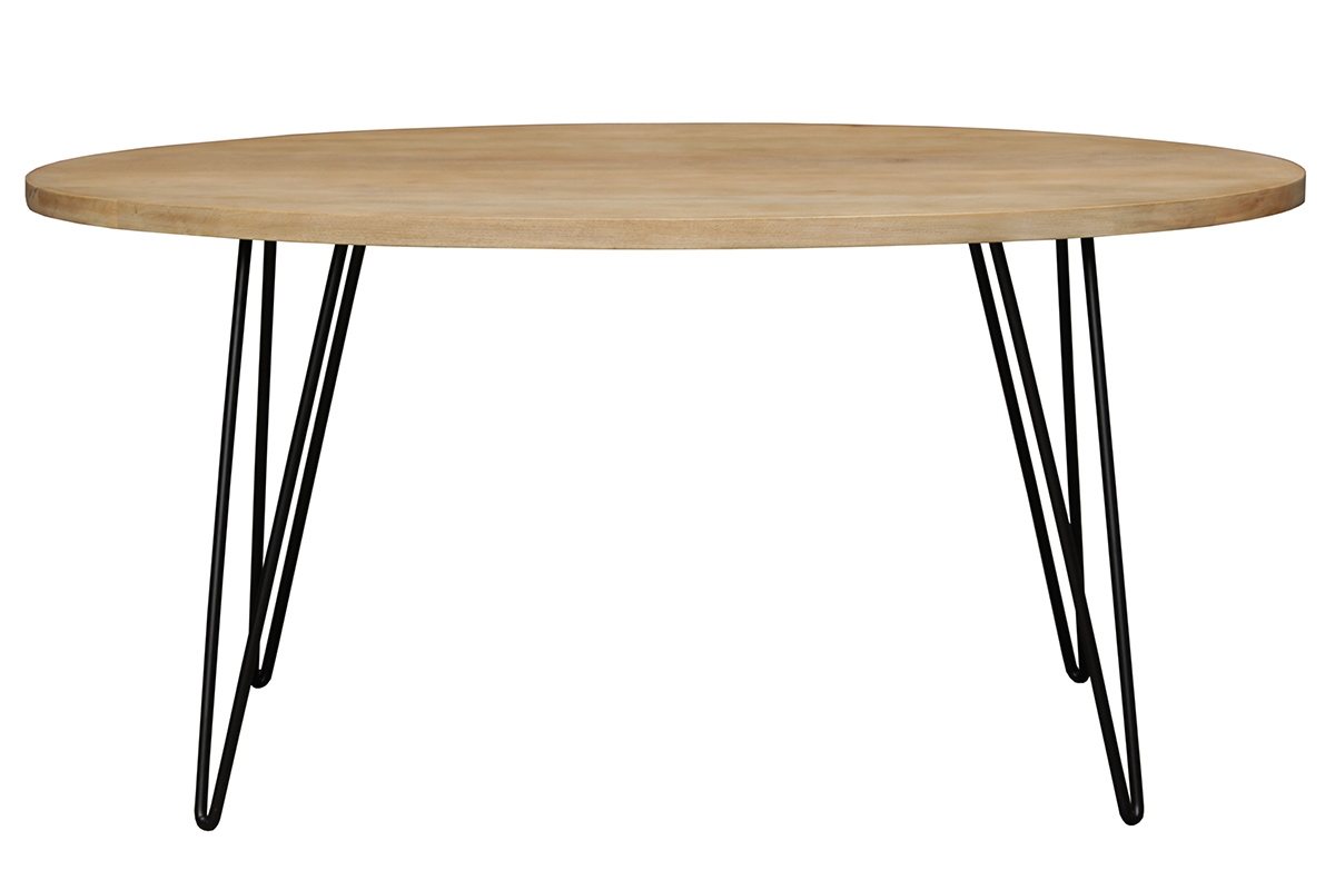 Table à manger ovale en bois manguier massif L160 cm VIBES