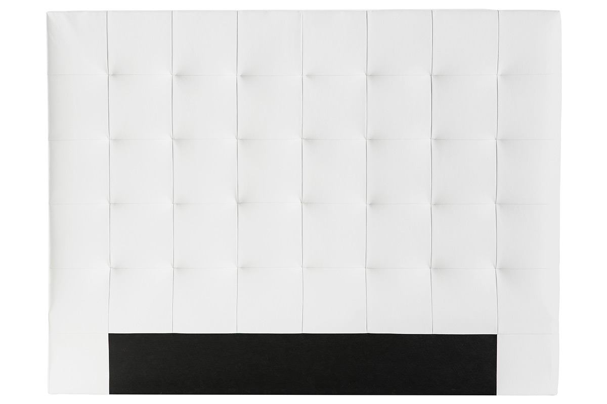 Tête de lit capitonnée blanc cassé 160 cm HALCIONA