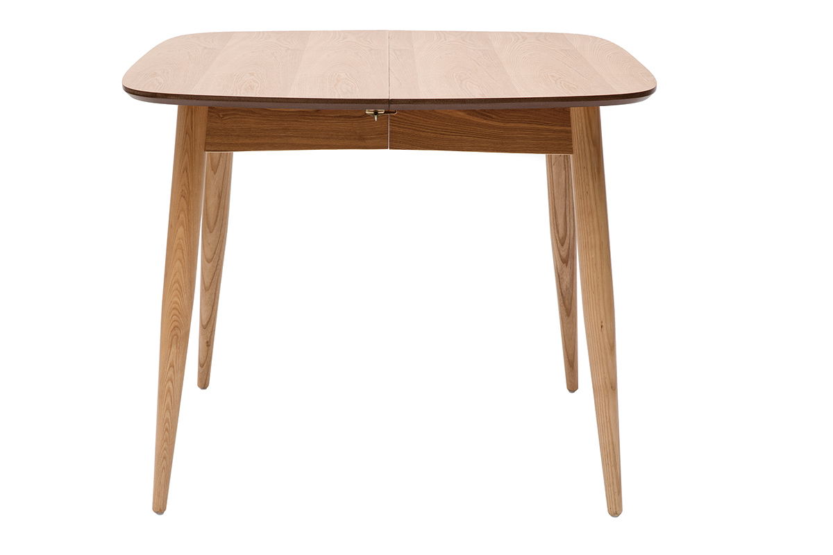 Table à manger extensible carrée en bois clair L90-130 cm NORDECO