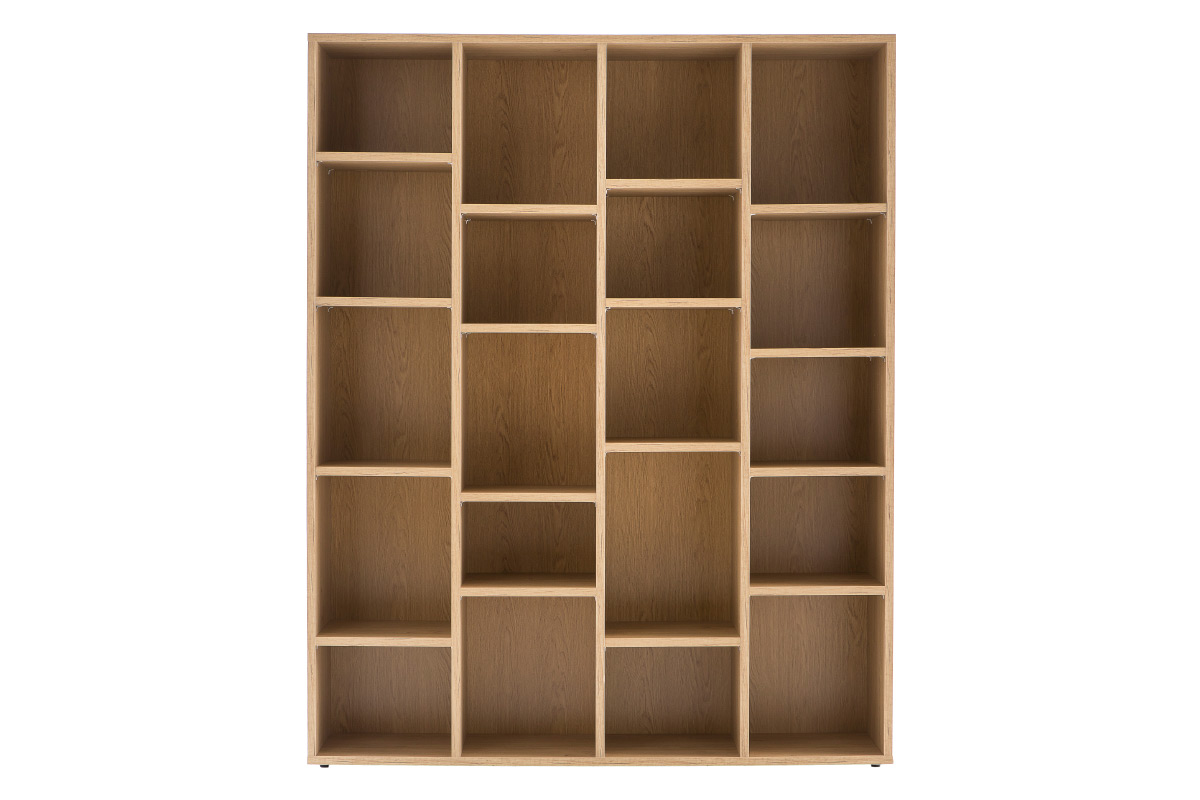 Bibliothèque design finition bois clair chêne L149 cm RYTHM