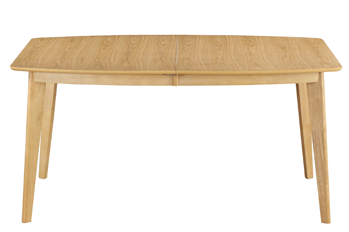 Table à manger extensible scandinave en bois clair L150-200 LEENA