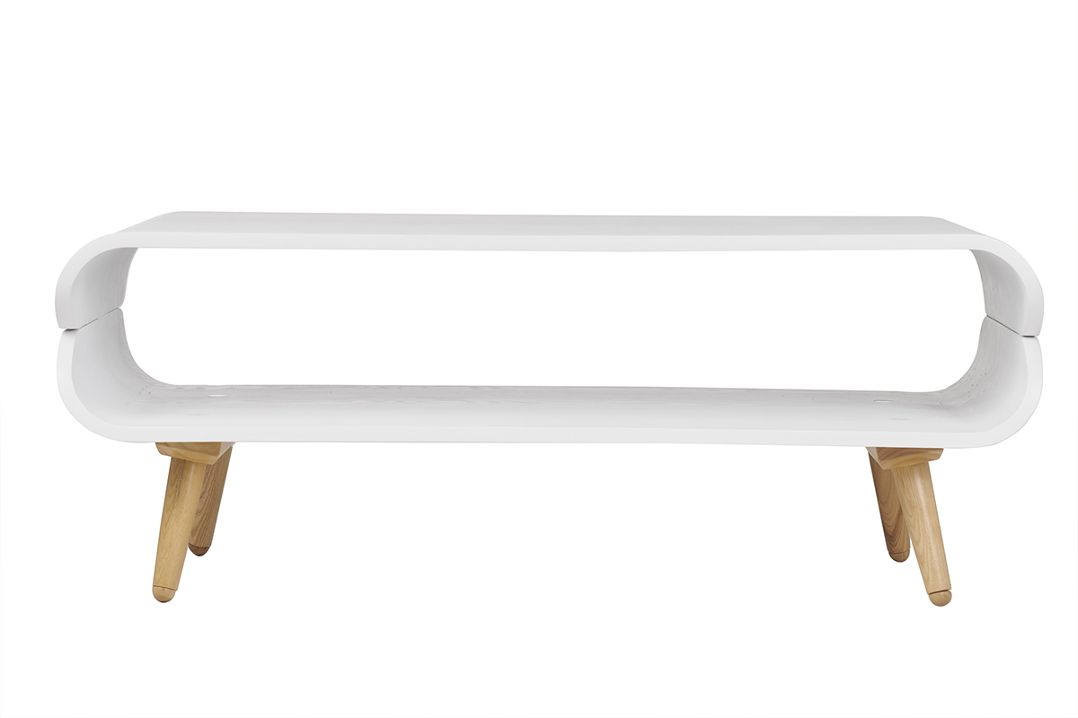 Mesa de centro vintage blanca TAKLA