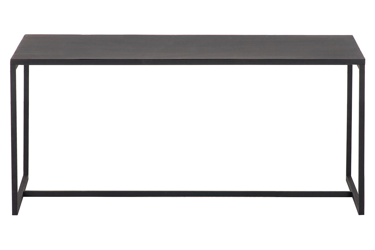 Table basse rectangulaire design métal noir L100 cm KARL