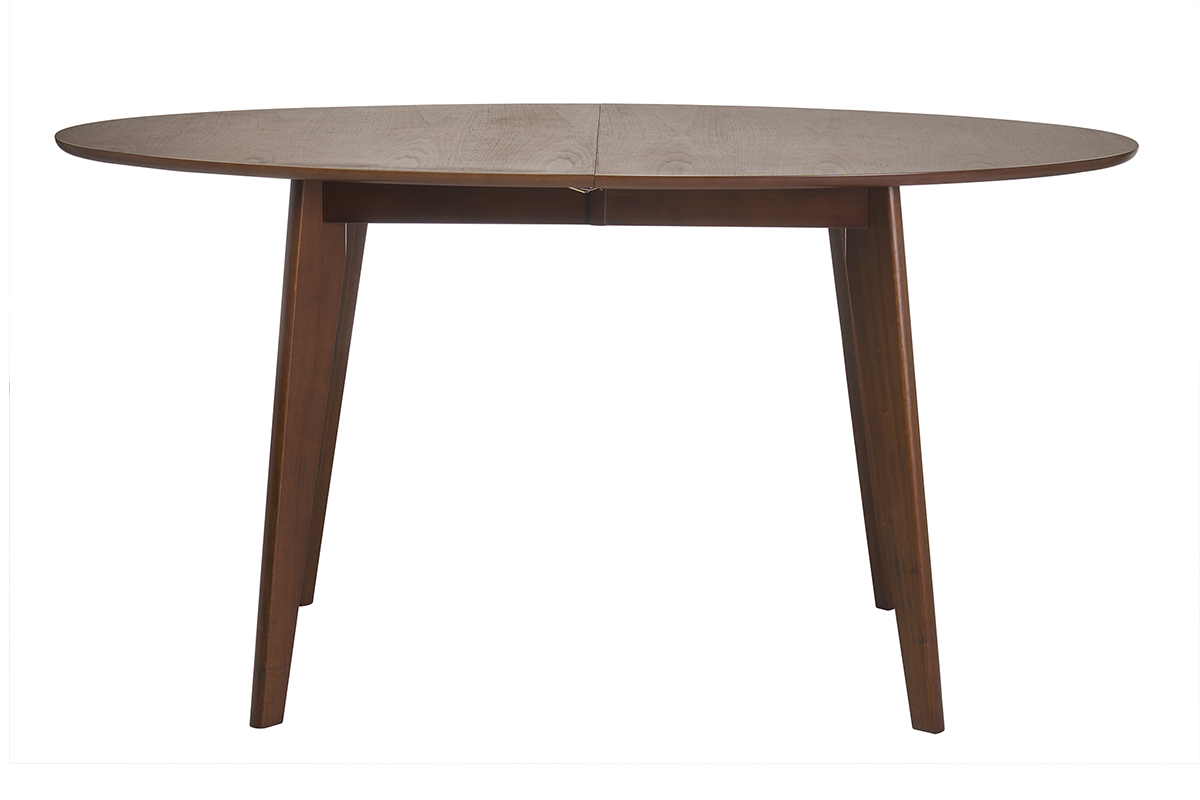 Table à manger extensible ovale en bois foncé L150-200 MARIK