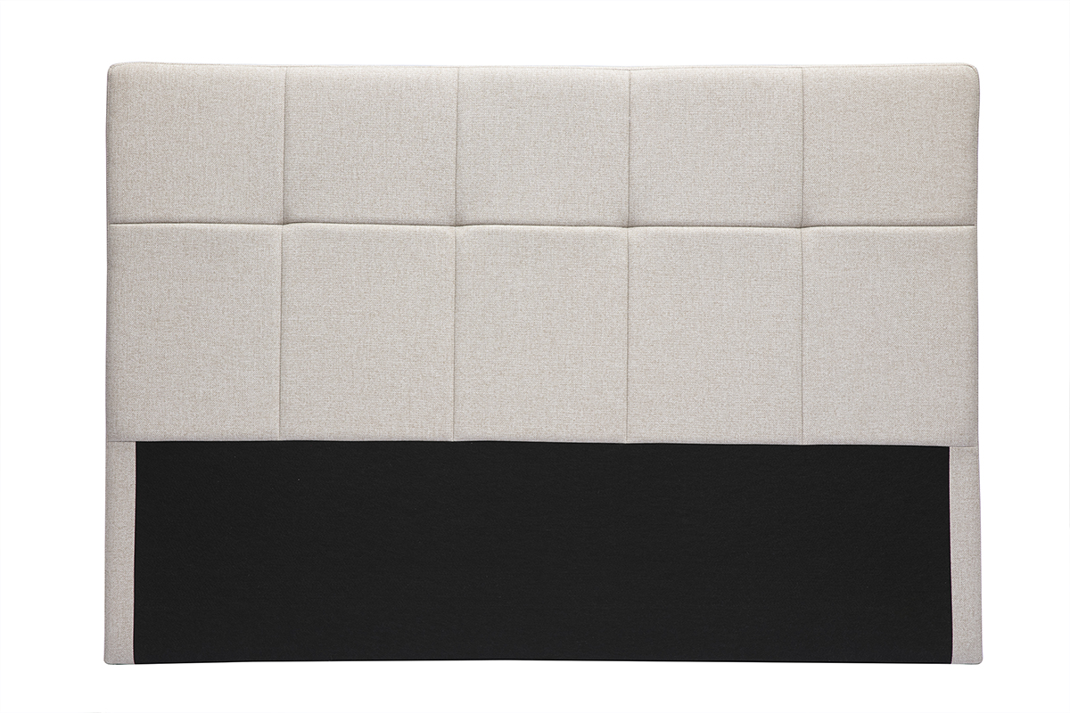 Tête de lit en tissu beige crème L160 cm CLOVIS