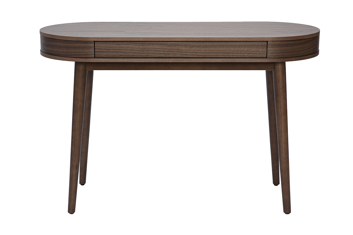 Bureau avec tiroir en bois foncé L120 cm JUDITH