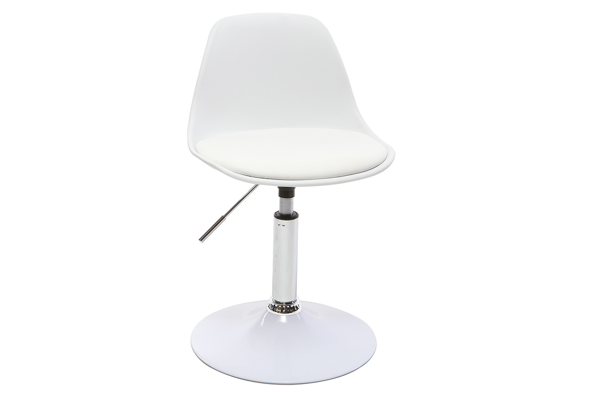 Chaise de bureau design enfant blanche STEEVY