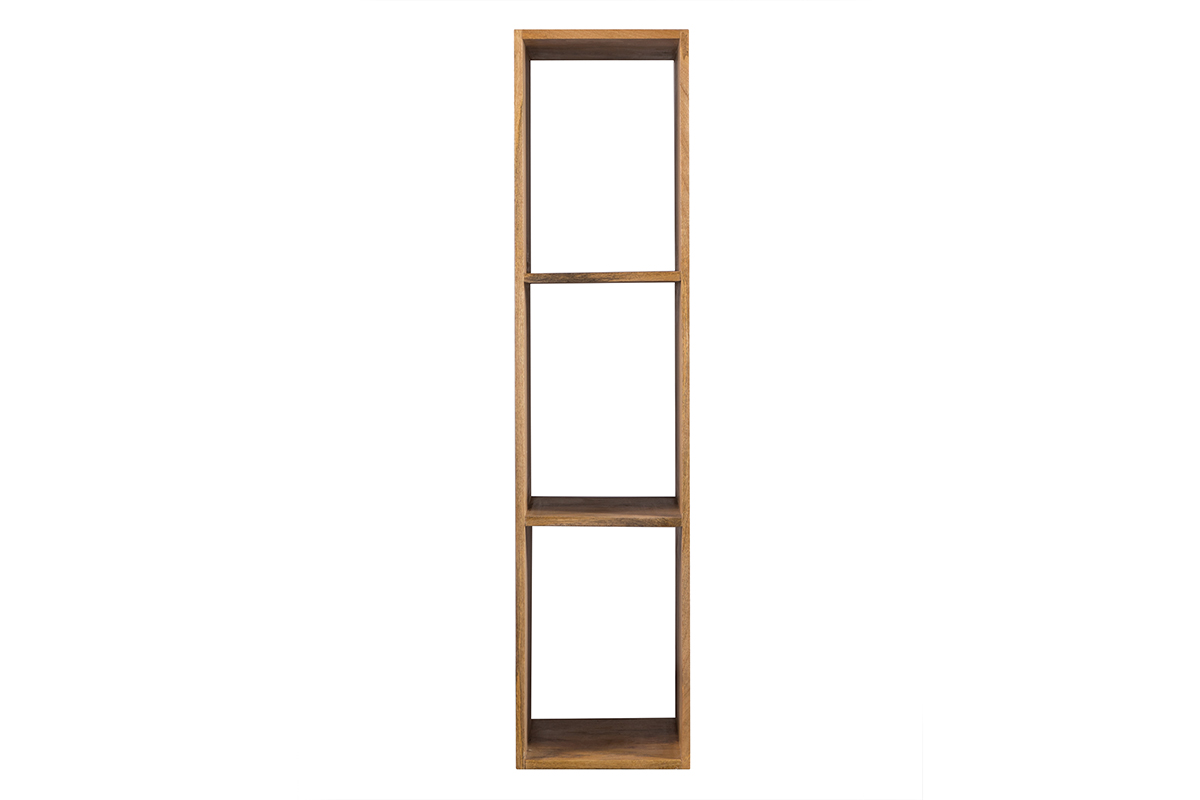 Étagère murale industrielle en bois manguier massif L28 cm YPSTER