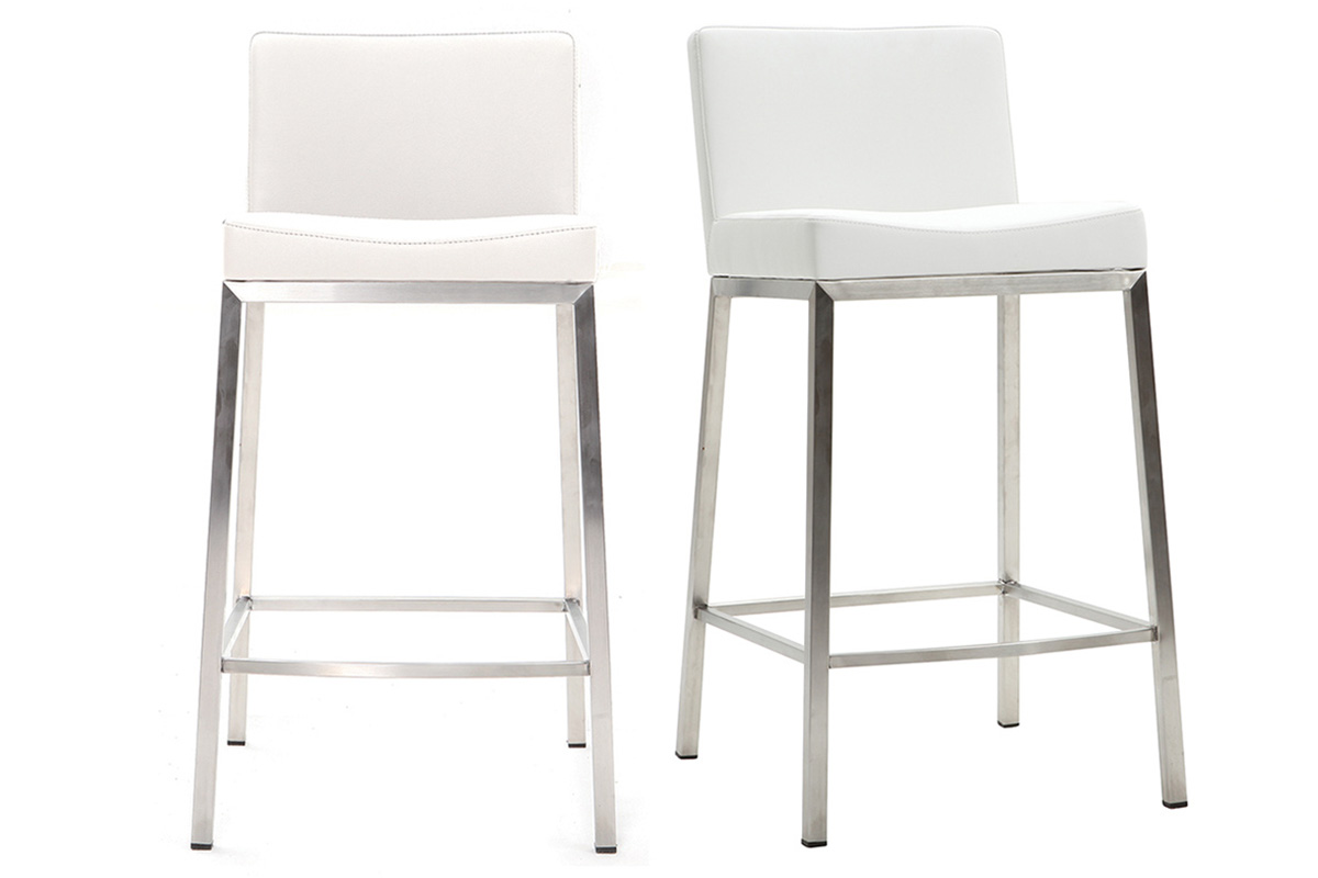Sgabello design 66cm bianco - set di 2 EPSILON