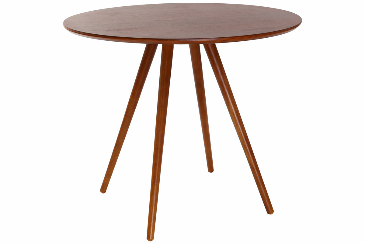 Table à manger design ronde noyer D90 ARTIK