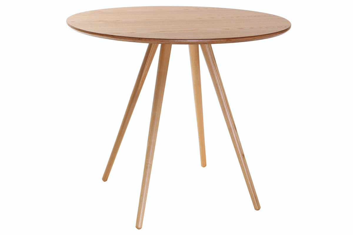 Table à manger ronde bois clair D90 cm ARTIK