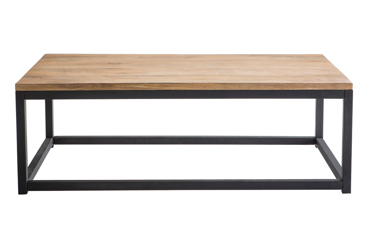 Mesa baja industrial de madera y metal FACTORY