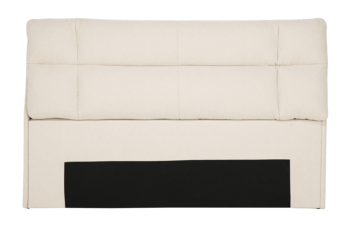 Tête de lit en tissu texturé beige L160 cm HONO