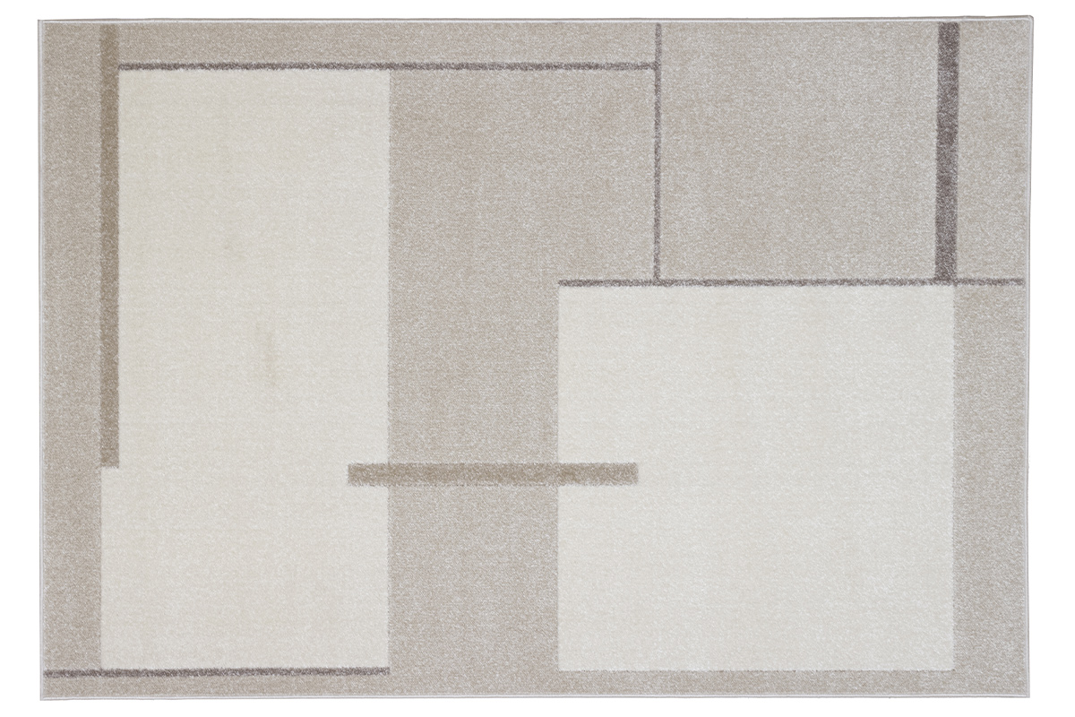 Tapis rectangulaire beige à motifs 150 x 220 cm IRENE