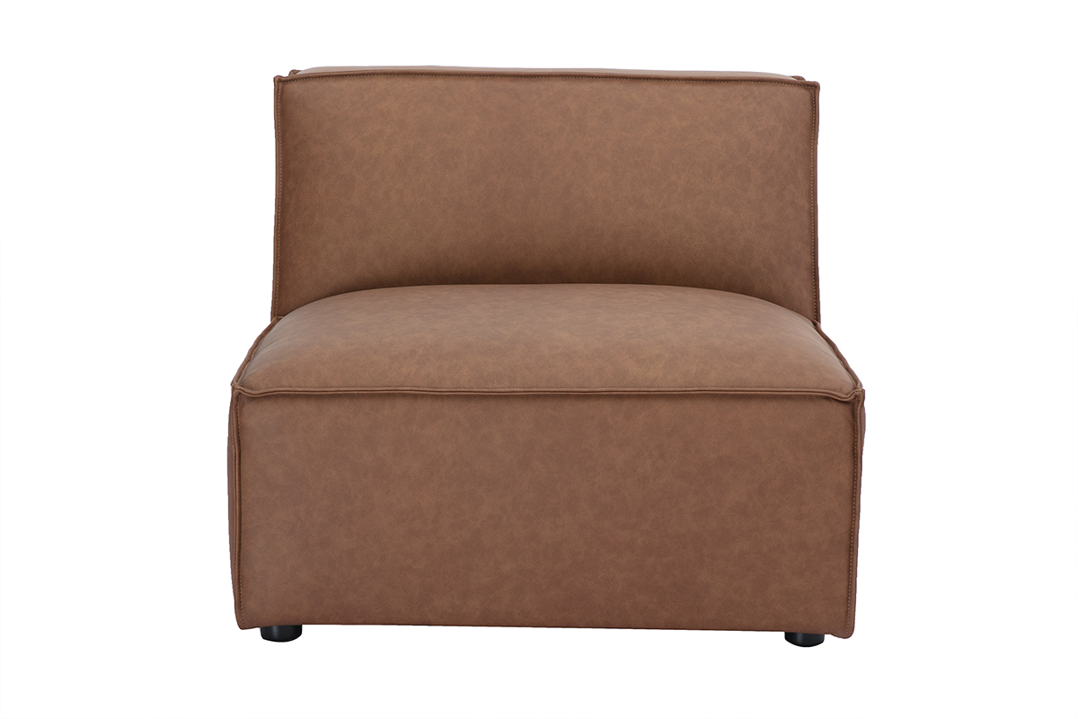 Module droit pour canapé en cuir marron SPLIT