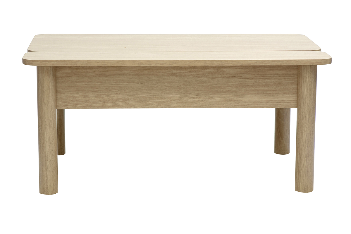 Table basse relevable finition bois chêne L100 cm BOLSO