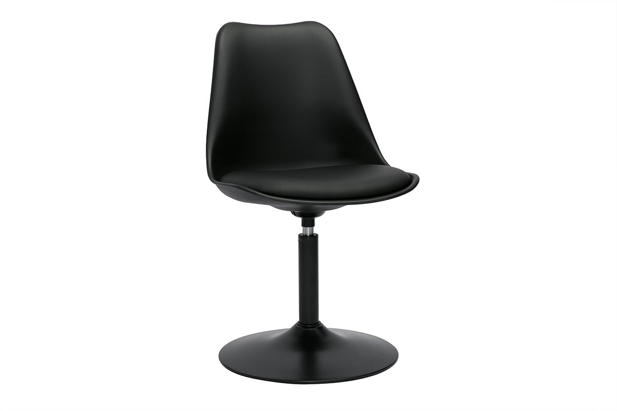 Chaise design pivotant noir mat STEEVY V2