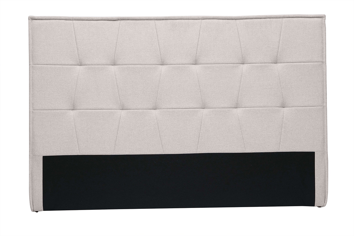 Tête de lit en tissu effet velours texturé beige L170 cm SUKA