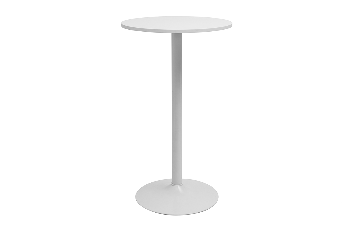 Tavolo alto design rotondo bianco D60 cm CALISTA