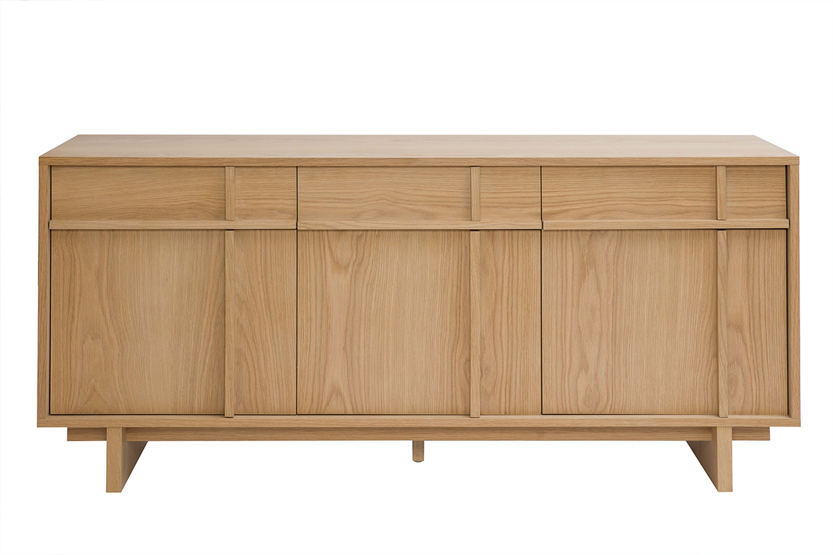 Buffet en bois clair chêne L160 cm ZAO