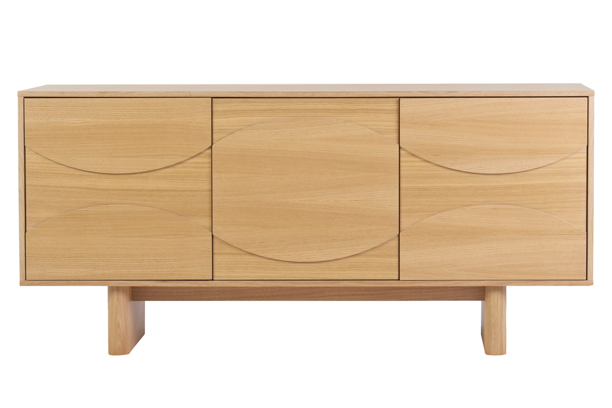 Buffet en bois clair chêne L160 cm SEIGO