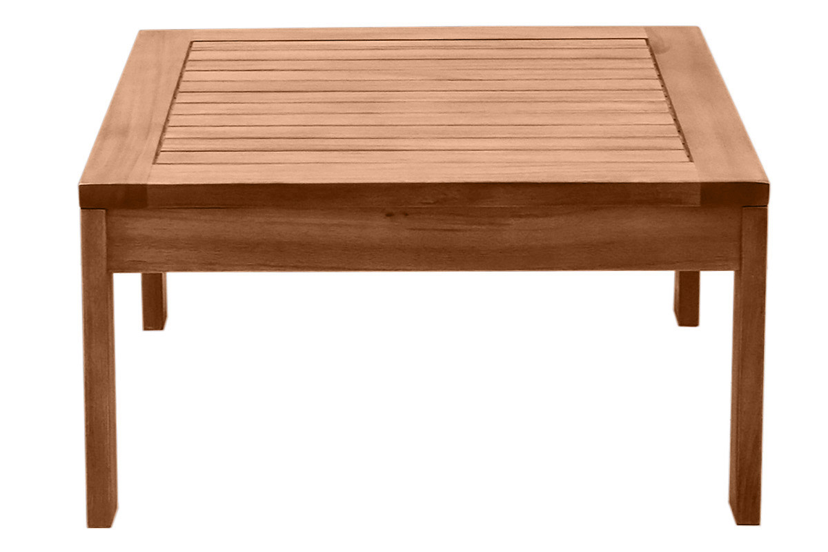 Table basse de jardin carré en bois massif L60 cm SALVADOR