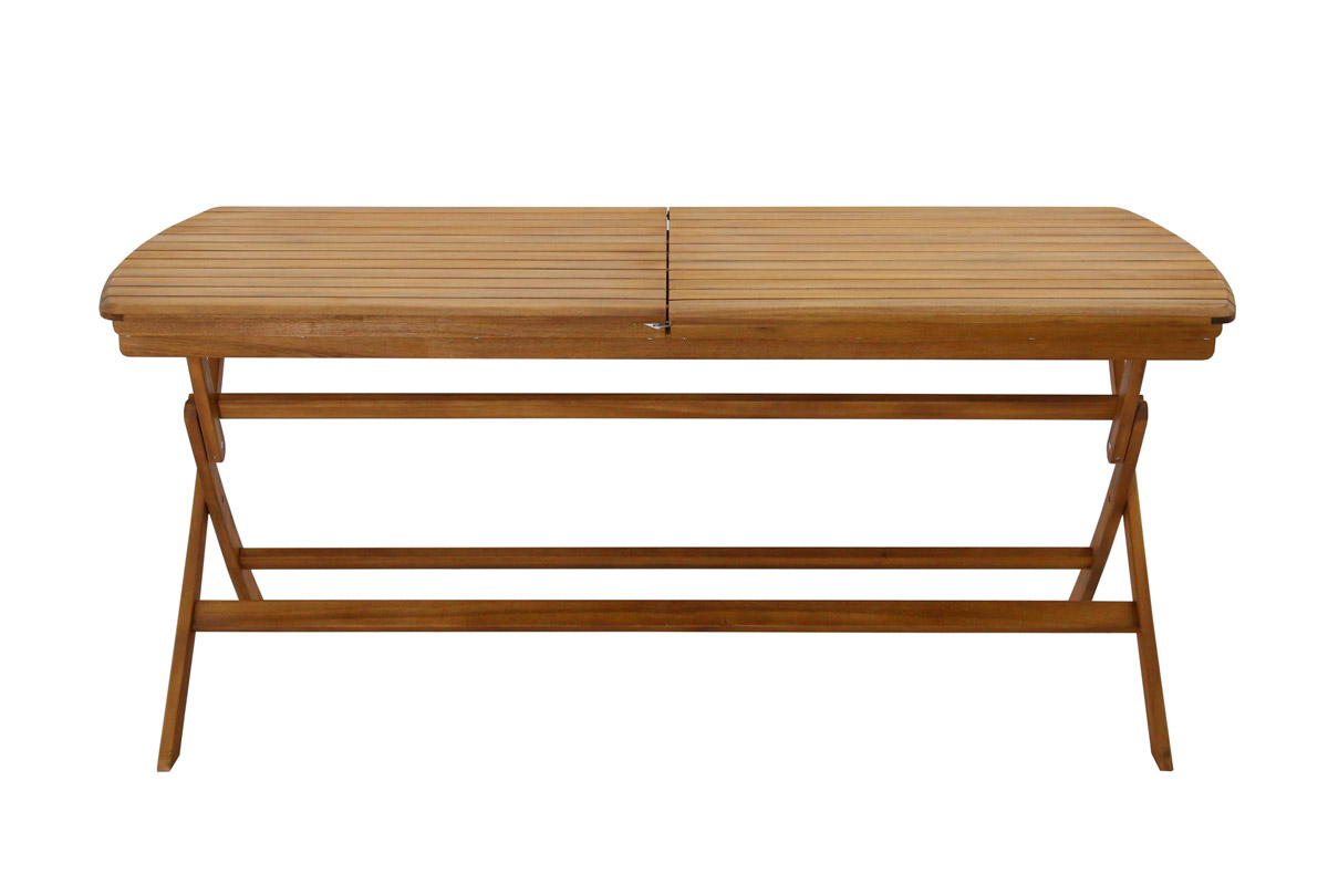 Table de jardin extensible rallonges intégrées en bois massif L180-240 cm CANOPEE
